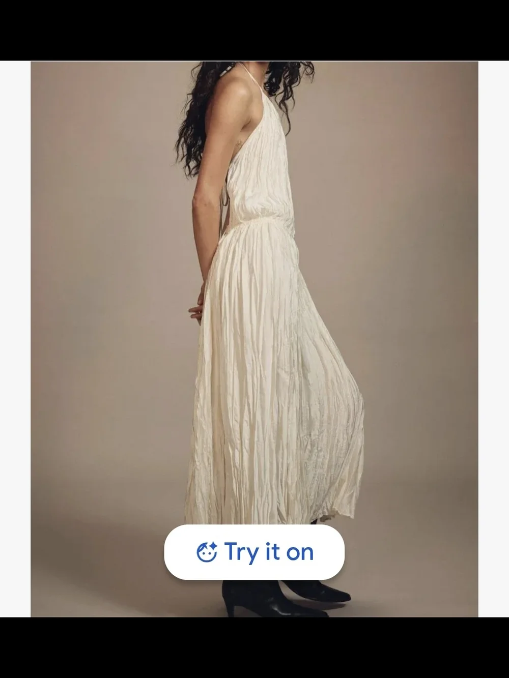 Zara Pleated Halter Dress S $100 - Picture 11 of 12